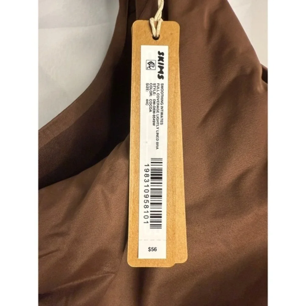 SKIMS Full Coverage Smoothing Bra 44C‎ Cocoa NWT - Picture 9 of 11